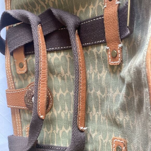 GAP RED Large Tote Thick Canvas with Leather Trim and Bottom Bag - Picture 10 of 14